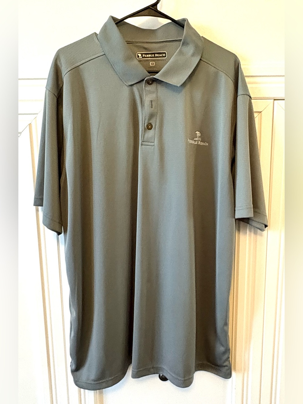 🔵 MENS PEBBLE BEACH GRAY DRY LUXE PERFORMANCE GOLF POLO - SIZE XXL 🔵